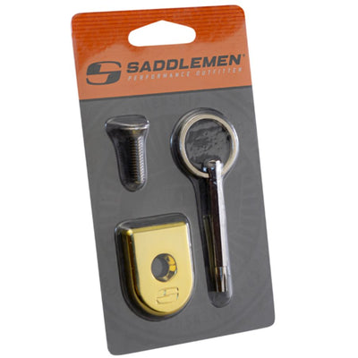 A Saddlemen - ATAB Security Seat Screw - Gold, designed to protect your Harley.
