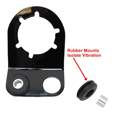 Rubber mounts for the TC Bros. 2 Inch Round Bobber Side Mount Tail Light/License Plate Bracket. These OEM rubber mounts are designed with a modular design and provide a self-grounding 12 Volt Brake/Tail.
