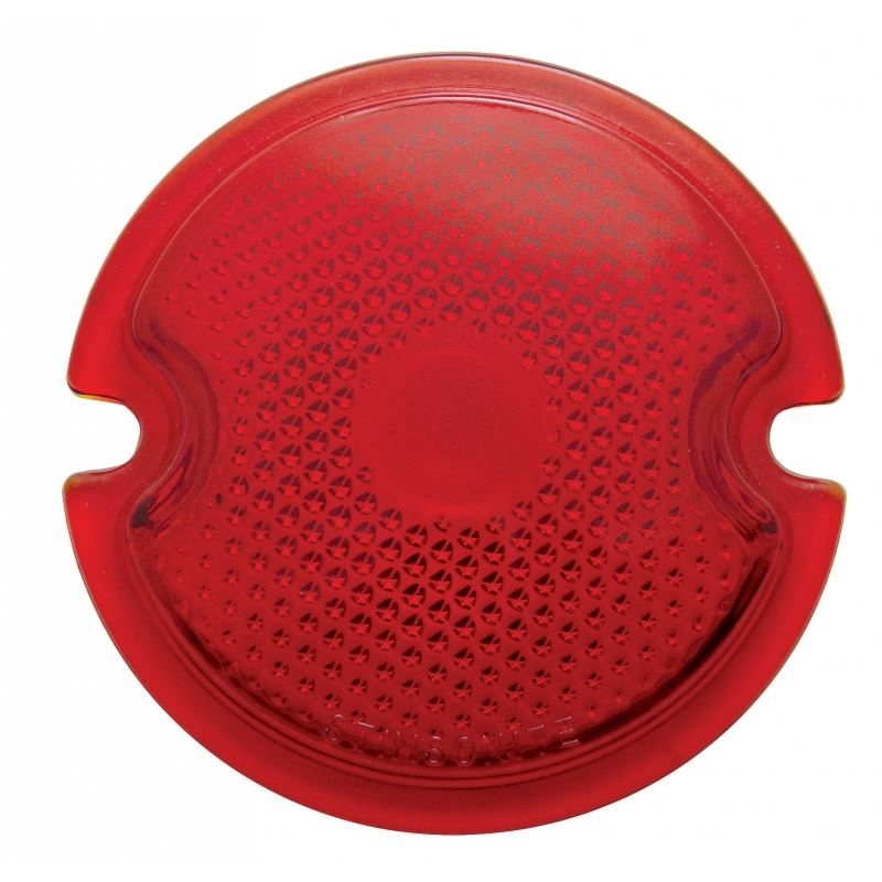 A TC Bros. Replacement Red Lens for 33 Ford Replica Tail Lights with a glass lens on a white background.