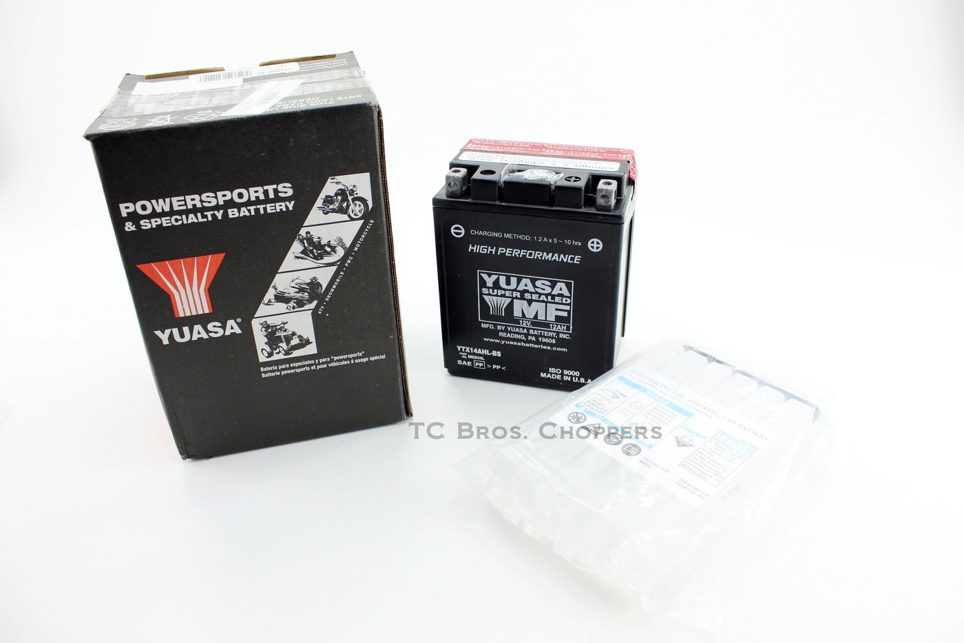 Yuasa Sealed Maintenance free battery (Fits Yamaha XS650 75-83) YTX14AHL-BS, Yuasa.