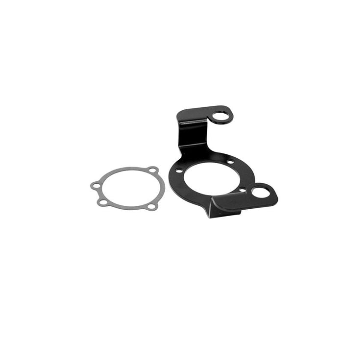 A black gasket and a TC Bros. aftermarket air cleaner on a white background.