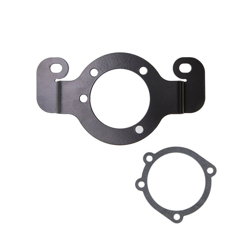 A black gasket for the TC Bros Air Cleaner/Carb Support Bracket for 88-90 Sportster Models and a gasket for a carb support bracket.