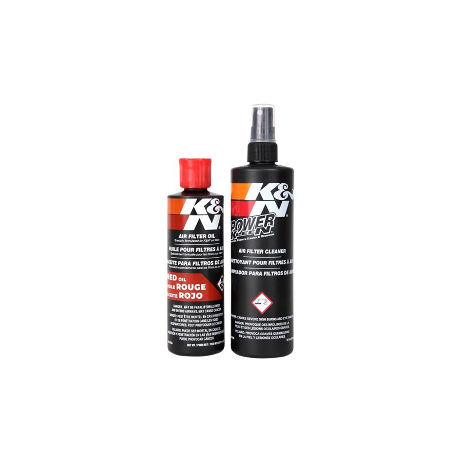K & N Recharger Air Filter Cleaner/Oil Kit includes an oiled cotton air filter for improved airflow efficiency.
