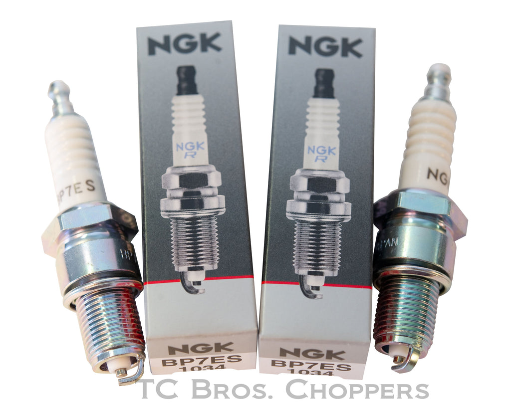 A group of NGK BP7ES spark plugs (pair).