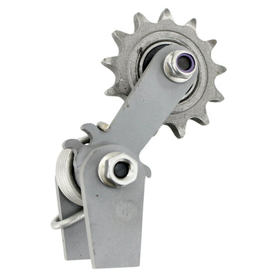 A Monster Craftsman Weld On Chain Tensioner 530 Sprocket on a white background featuring stainless steel hardware.
