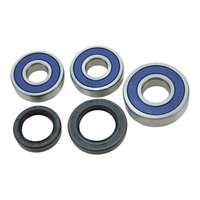 A set of All Balls Honda CB750F Super Sport (1975-1982) rear wheel bearings and seals on a white background.