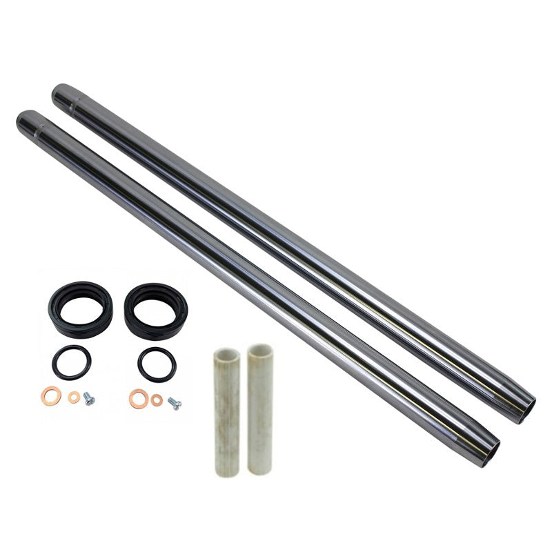 A pair of TC Bros. Extended Fork Tube Kit +6" 35mm for Ironhead Sportster (XL 75-83) & Super Glide (FX 76-83) rods and seals for a motorcycle that fits Ironhead Sportster.