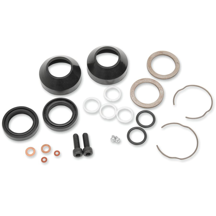The Drag Specialties Fork Rebuild Kit - 35mm - '84-'87 Sportster comes with front fork leg assemblies and is a great fitment for any motorcycle enthusiast.