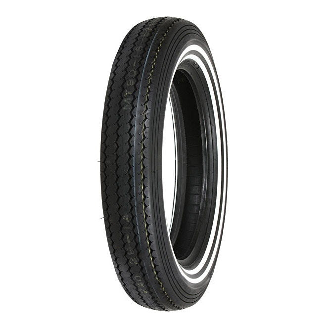 An image of a Shinko 240 Dual Line White Wall Rear Tire MT-90-16 on a white background.