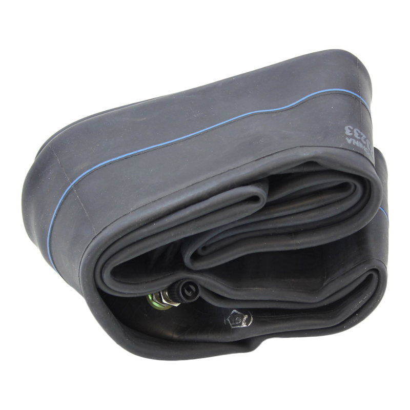 A high quality Sedona Front Inner Tube 2.75/3.00-21 with blue stripes on it.