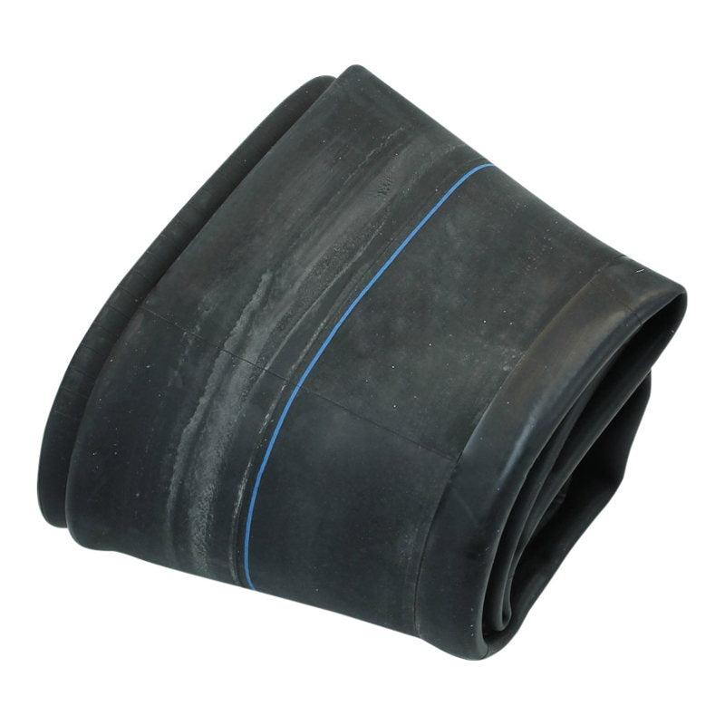 A 5.00-5.10 x 16" Inner Tube TR-6 side valve by Sedona, with a black bicycle tire with a blue stripe and an inner tube.