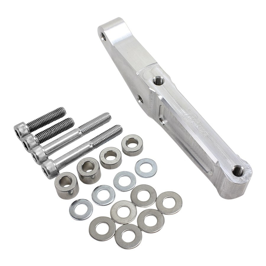 A set of bolts, nuts, and washers for the TC Bros. Front Radial Brake Bracket 2000-17 Harley Stock Rotor compatible with front brake conversions on a sportbike or OEM Harley calipers.