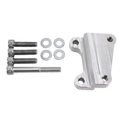 A TC Bros. stainless steel mounting kit for a bolt and nut, compatible with Harley OEM parts.