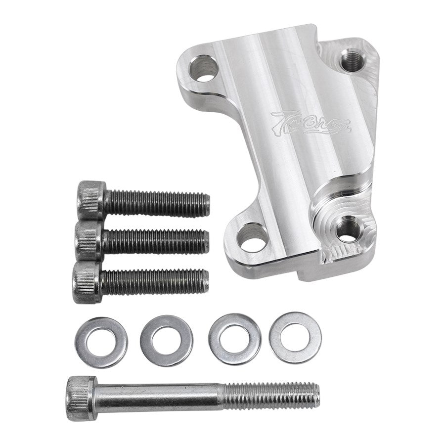 A TC Bros. 12.6in Front Brake Bracket with bolts and screws perfect for Harley OEM or TC Bros.