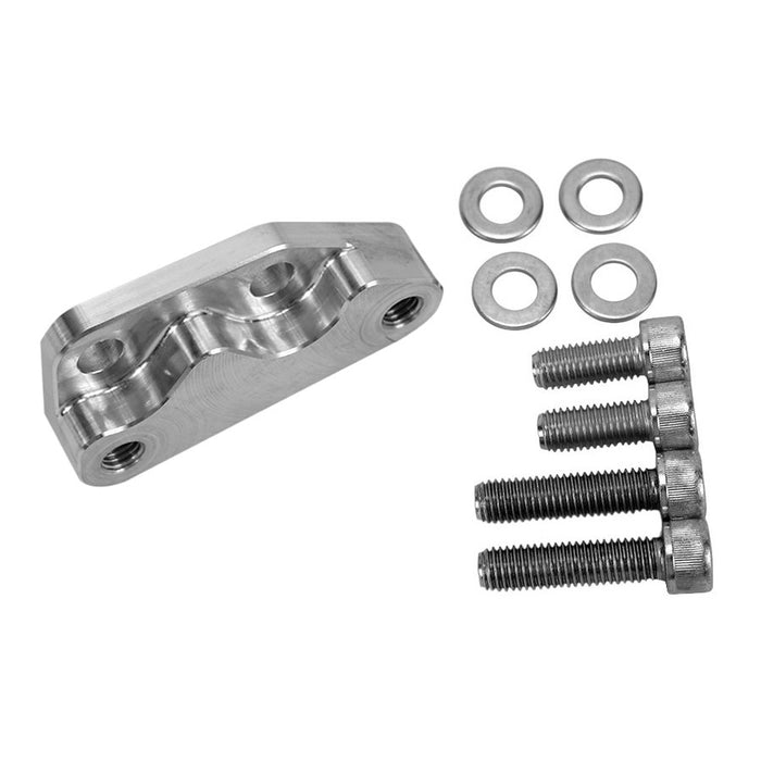 A TC Bros. Axial Brembo Front RH Bracket 2000-2007 Harley 12.6in Rotor with bolts and screws for front brake conversions of Harley Models.