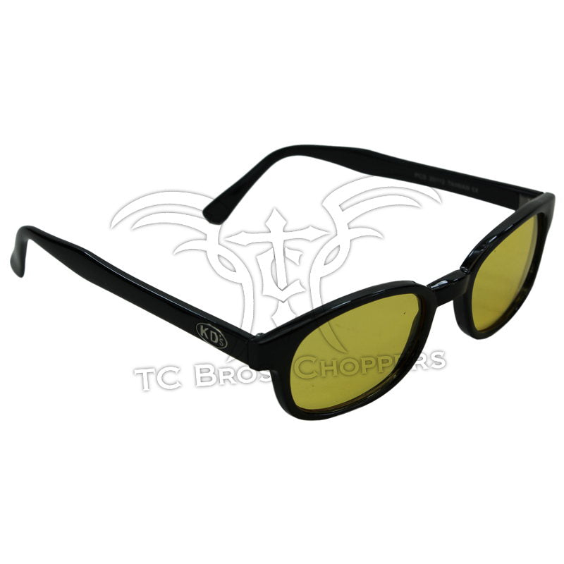 Lightweight design KD's Sunglasses-Yellow with yellow lenses.