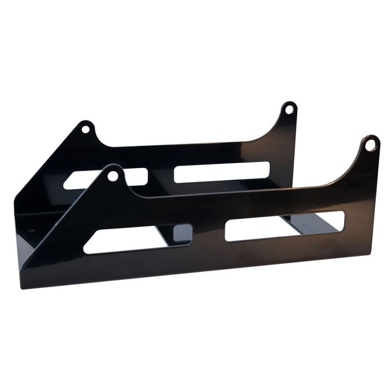 A TC Bros. Honda CB750 Engine Stand black metal bracket for a motorcycle.
