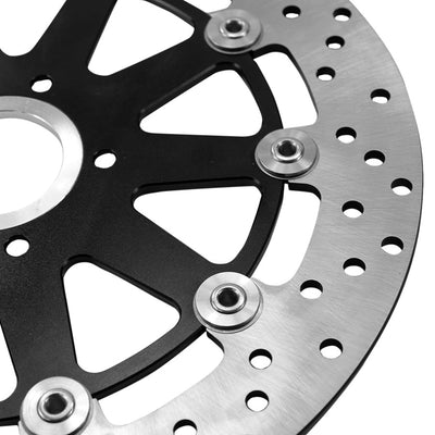 A TC Bros. 12.6in Oversized Rear Floating Brake rotor on a white background.
