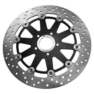 A TC Bros. 12.6in Oversized Rear Floating Brake rotor on a white background.
