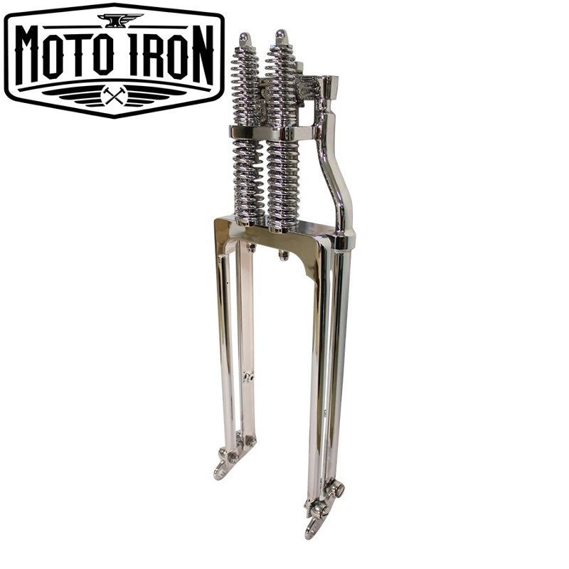 Moto Iron® Springer Front End +4" Over Chrome fits Harley Davidson, providing high strength level.