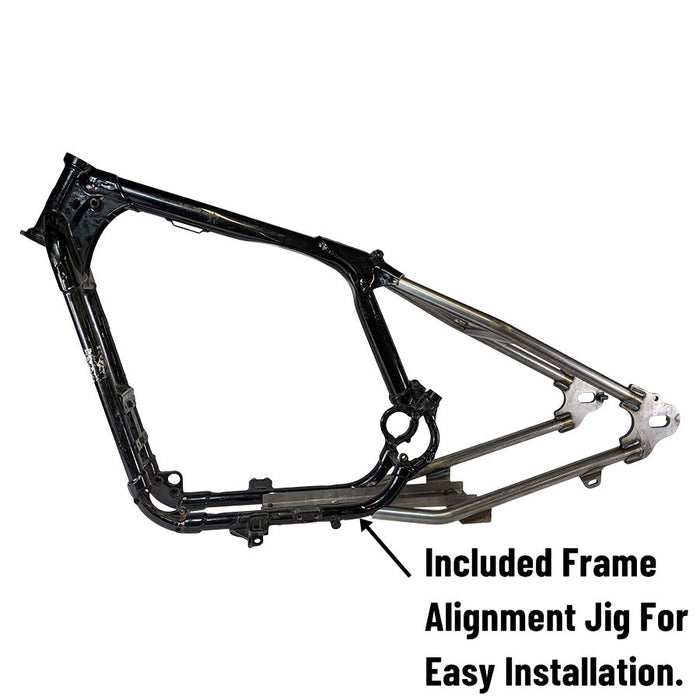 Included TC Bros. Sportster Hardtail Kit For 2004-2013 (Weld On) and stock width wheel and tire by TC Bros. for installation.