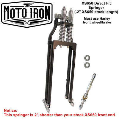 Moto Iron® Black Springer Kit For Yamaha XS650 -2 Under front forks 650.
