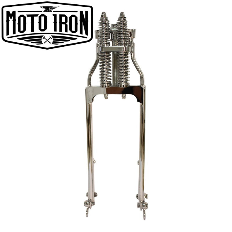 Moto Iron® offers a high-quality Springer Front End -2" Under Chrome fits Harley Davidson with a sleek chrome finish.