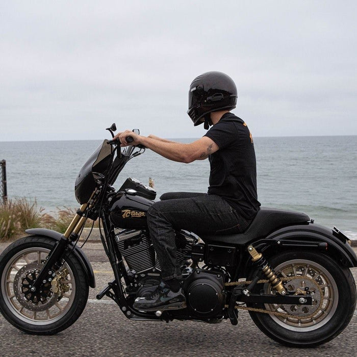 The TC Bros. Belt-to-Chain Conversion Kit for 2006-2017 Harley-Davidson Dyna (Chrome) includes metal sprockets, washers, bolts, and a spacer—ideal for your belt-to-chain conversion project.