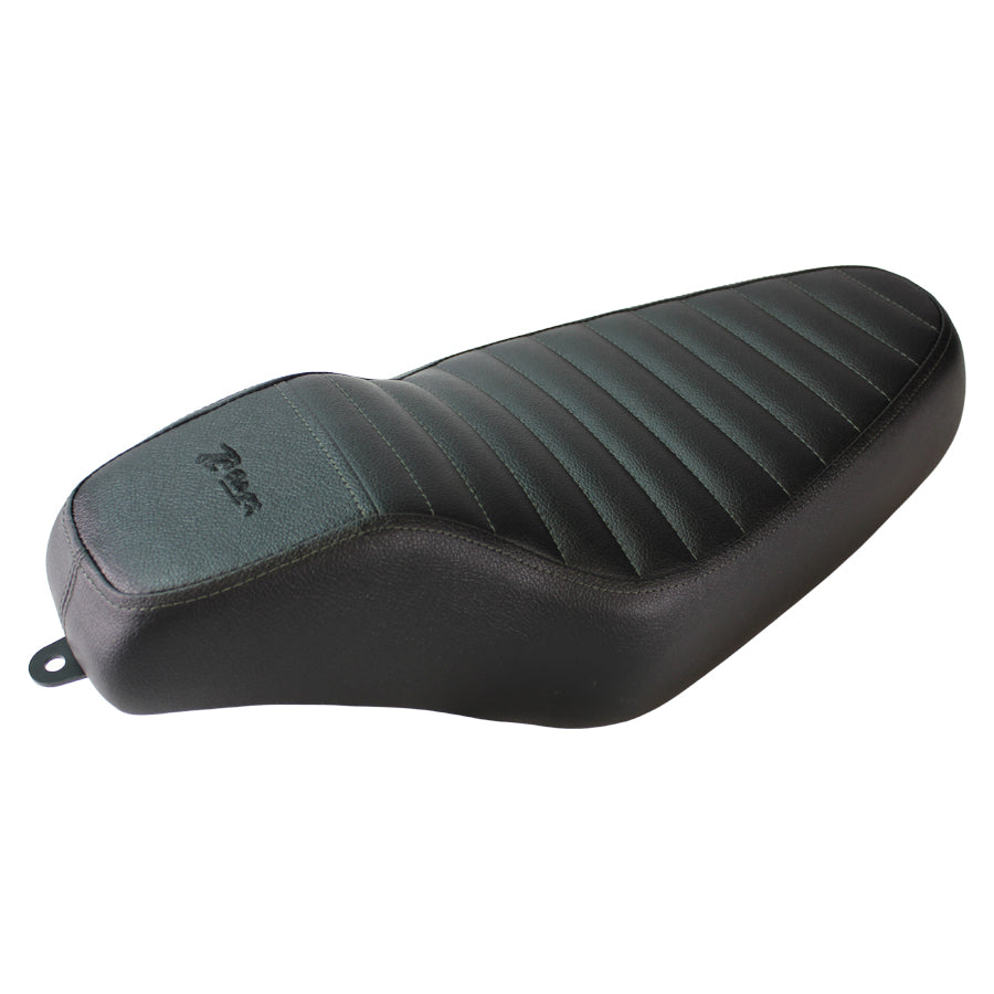 A TC Bros. Tracker Seat Pleated fits 1986-2003 Sportster, featuring high density molded foam padding, designed specifically for Harley Davidson Sportster models.