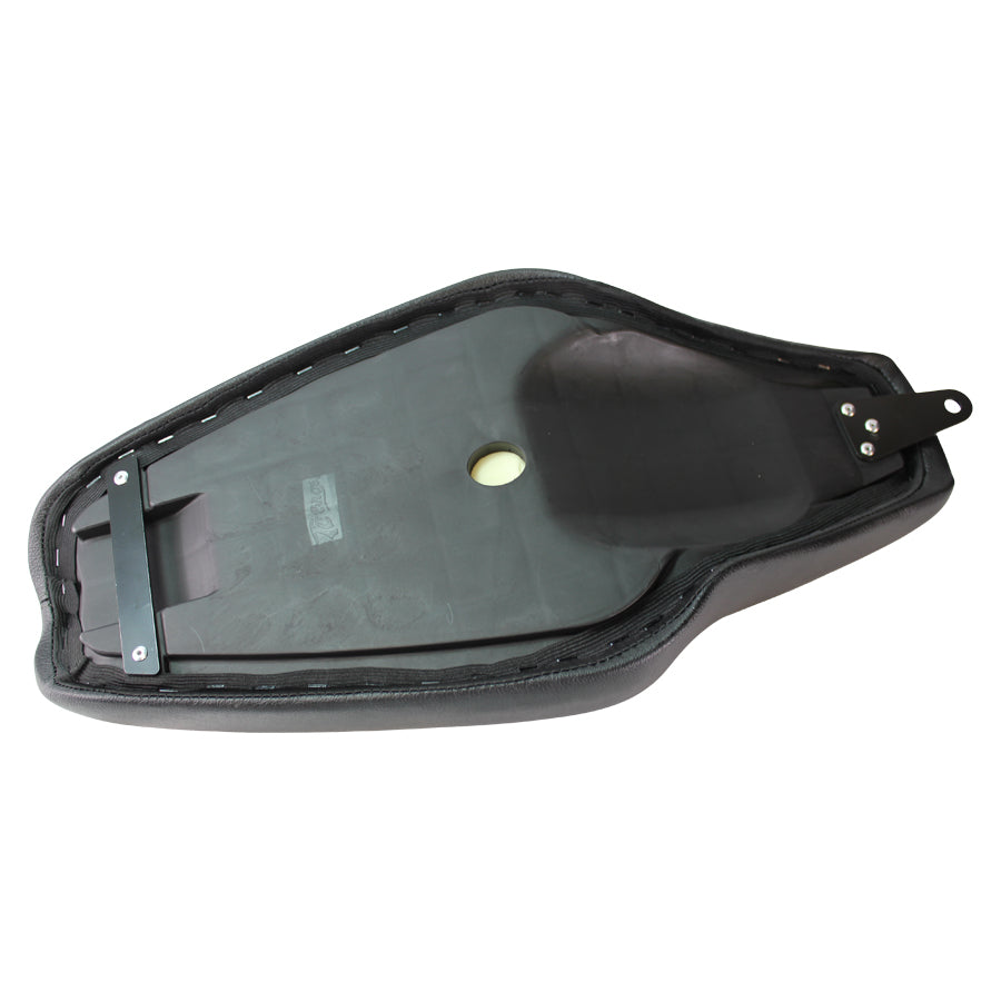 A TC Bros. Tracker Seat Pleated fits 1986-2003 Sportster for a Harley Davidson Sportster model, featuring high density molded foam padding.