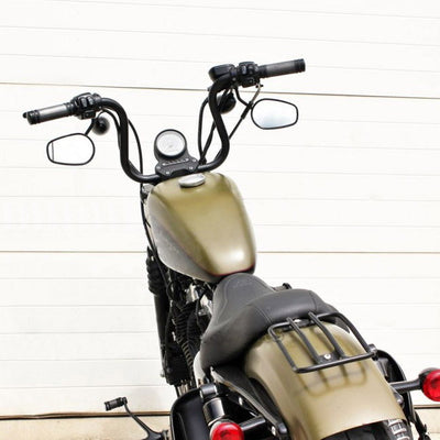 TC Bros. 1" Lane Splitter™ Handlebars - Chrome with Harley-Davidson Flint.