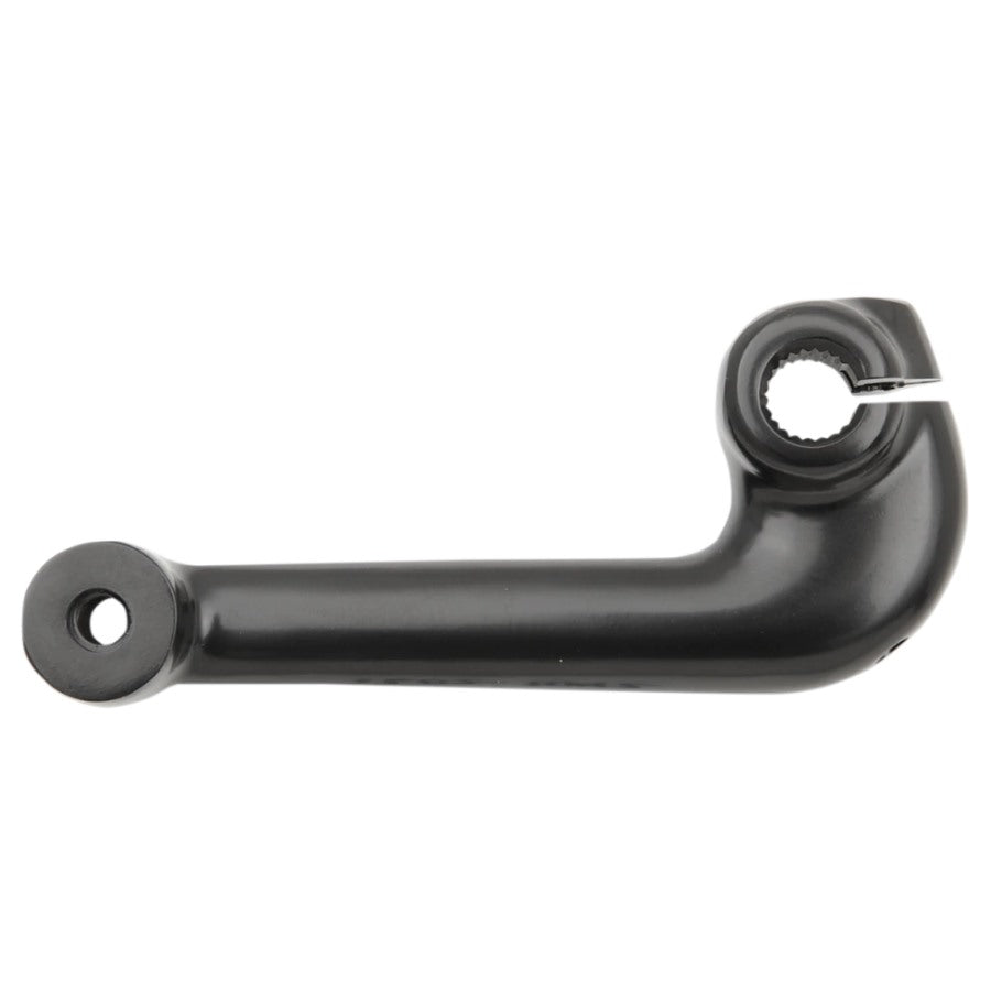 A black Moto Iron® handlebar handle for a motorcycle, specifically designed as a replacement mid control Shift Lever Arm Harley Sportster XL 91-03 (without forward controls).