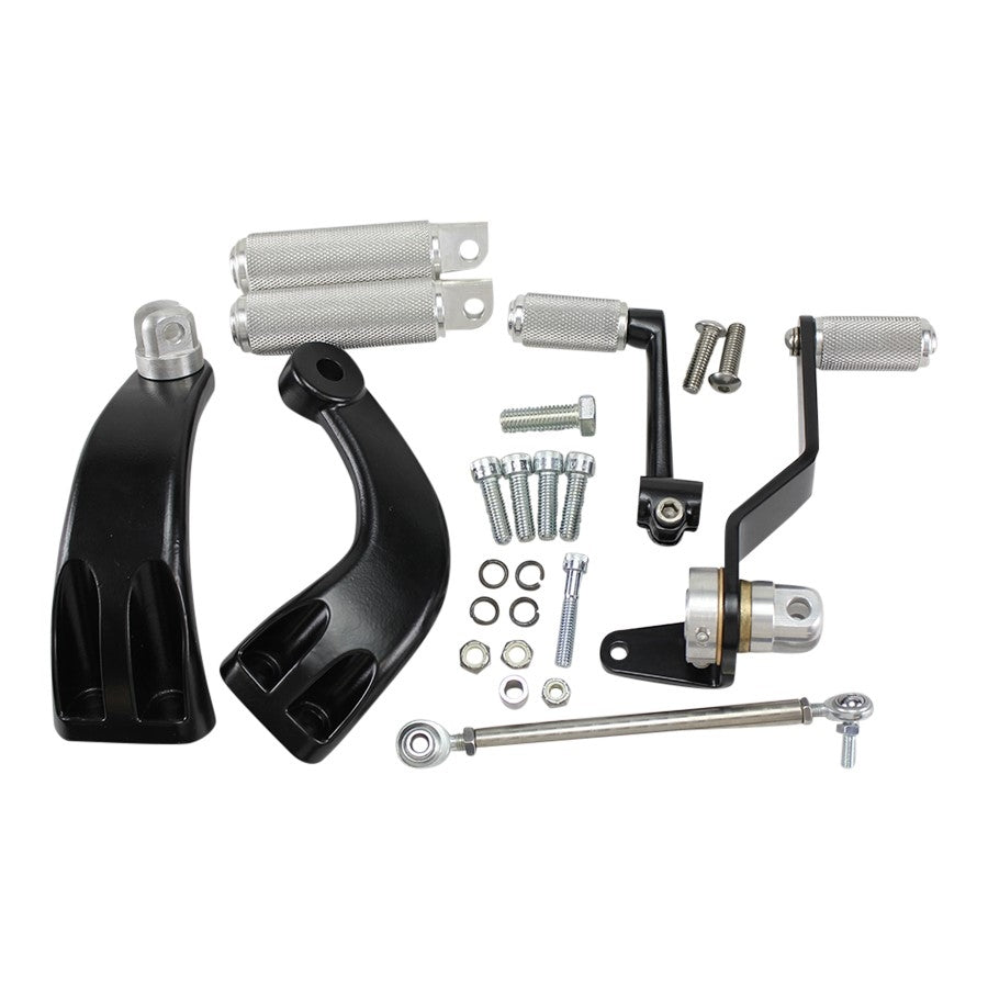 A TC Bros. Sportster Mid Controls Kit fits 2004-2013 for a Harley Davidson Sportster.