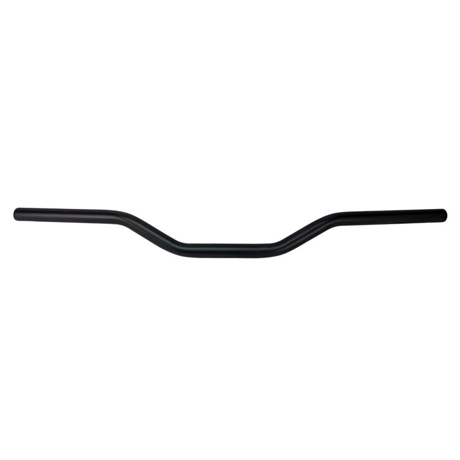 A TC Bros. 1" Tracker Low Handlebar - Black on a white background, perfect for Harley models.