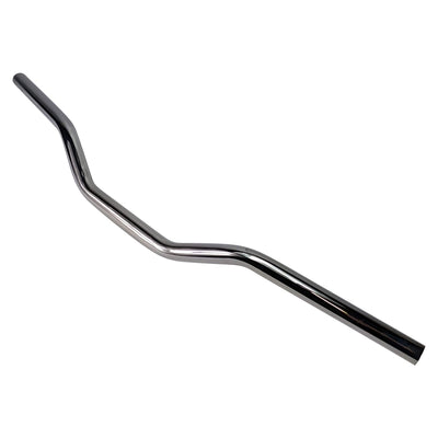 A TC Bros. 1" Tracker Low Handlebars - Chrome with a chrome finish on a white background.