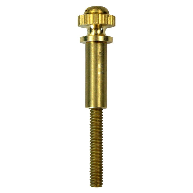 A Pangor Cycles All Thumbs Idle Speed Screw For S&S Super E / G Carburetor - Brass, made in USA, on a white background.