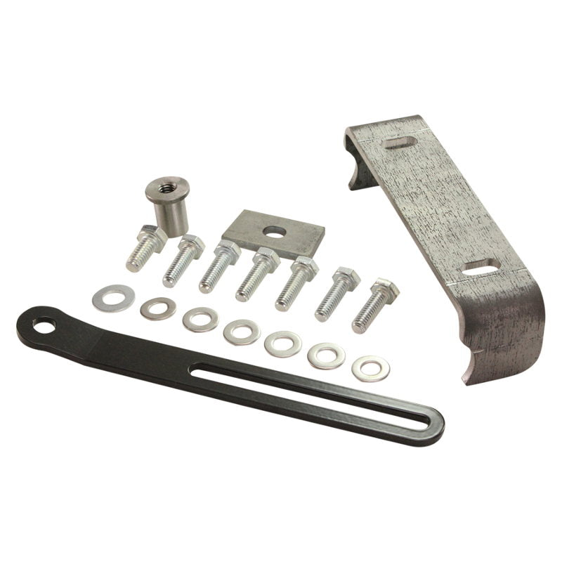 A set of TC Bros. King & Queen Seat Mounting Kit bolts, nuts, and washers for a metal mount.
