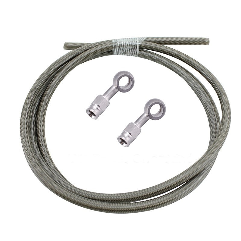 A Moto Iron® hose with two hooks on it.