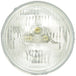 The Wagner H4467 Halogen Replacement Headlight Bulb features a round, clear sealed beam design with a ribbed glass lens and visible filament, shown from the front.