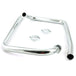 A pair of XS-Performance 1970-1984 XS650 Headpipe Set - Chrome hoses on a white background.
