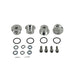 A set of Hughs HandBuilt Yamaha XS650 Solid Handlebar Bushing Set designed for a Yamaha XS650 bike build. These solid riser bushings provide durability and strength for optimal performance.