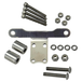 Three identical TC Bros. metal hardware kits—each with a gauge bracket, bolts, washers, nuts, and two black cylindrical spacers—compatible with the TC Bros. Bracket Adapter For Pro Series Modular Risers, displayed on a white background.