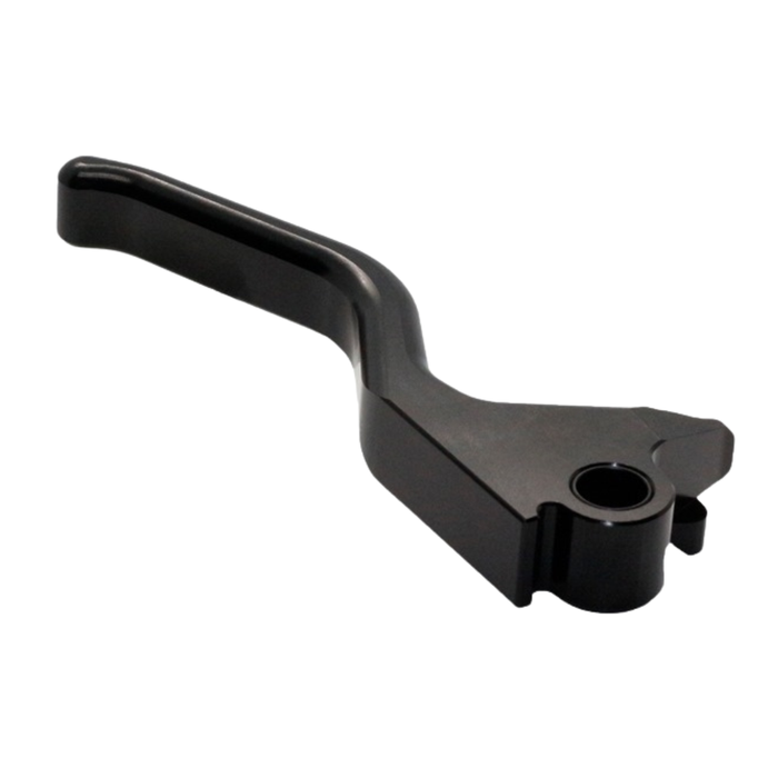 A 1FNGR Billet Brake Lever - Chrome - Dyna/Softail/ 96-03 Sportster (Matching to 1FNGR easy pull clutch) on a white background.