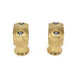A pair of Wyatt Gatling 1" Diameter Shorty Style Brass Riser Sets with a white background.