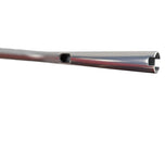 The ODI 1-1/8" V-Twin Tapered Moto Bars - Silver - TBW handlebar of a bicycle with a white background.