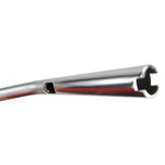 A chrome handlebar, specifically the ODI 1" V-Twin Moto Bars - Silver - TBW, showcased on a white background.