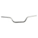 A chrome handlebar, specifically the ODI 1" V-Twin Moto Bars - Silver - TBW, showcased on a white background.