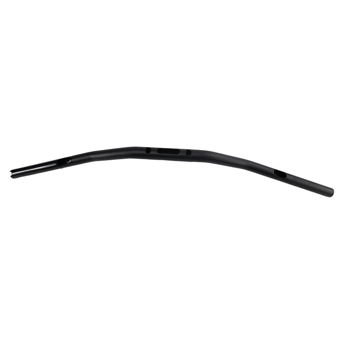 A ODI 1-1/8" V-Twin Tapered Tracker Bars - Black - TBW handlebar on a white background.