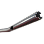 An ODI 1-1/8" V-Twin Tapered Tracker Bars - Silver - TBW handlebar on a white background.
