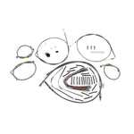 A set of Burly extended brake cables and wires for a motorcycle.